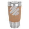 20 oz. Stainless Steel Leatherette Tumbler w/Clear Lid Thumbnail