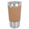 20 oz. Stainless Steel Leatherette Tumbler w/Clear Lid Thumbnail