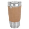 20 oz. Stainless Steel Leatherette Tumbler w/Clear Lid Thumbnail