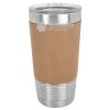 20 oz. Stainless Steel Leatherette Tumbler w/Clear Lid Thumbnail