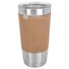 20 oz. Stainless Steel Leatherette Tumbler w/Clear Lid Thumbnail